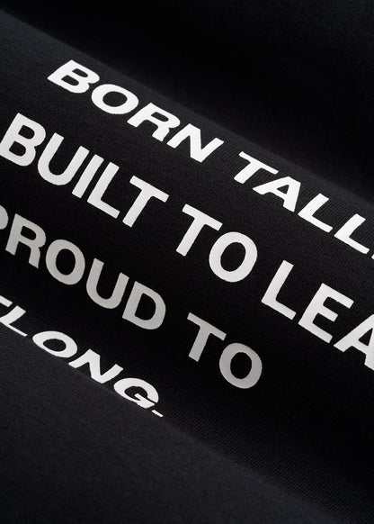 American Tall Men Mission Graphic Tee for Tall Men in Black