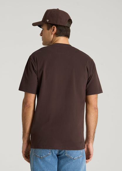 American Tall Men Mission Graphic Tee for Tall Men in Brown