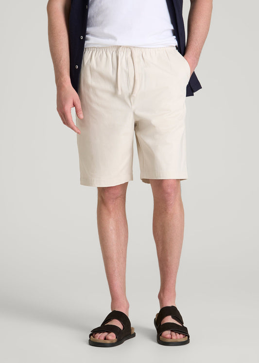 American Tall Men Stretch Commuter Pull-on Short for Tall Men in White Sand