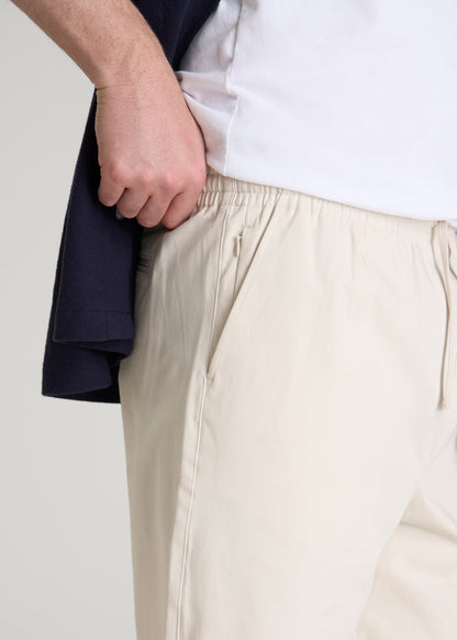 American Tall Men Stretch Commuter Pull-on Short for Tall Men in White Sand