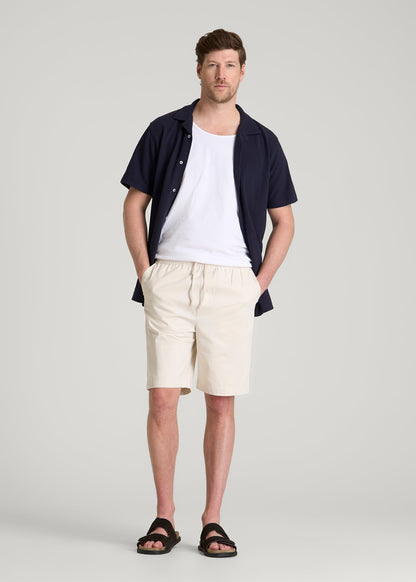 American Tall Men Stretch Commuter Pull-on Short for Tall Men in White Sand