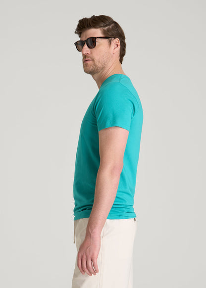 American Tall Men The Essential Modern Fit Crewneck Tee for Tall Men in Baltic Turquoise
