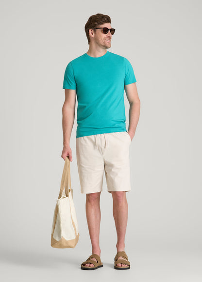 American Tall Men The Essential Modern Fit Crewneck Tee for Tall Men in Baltic Turquoise