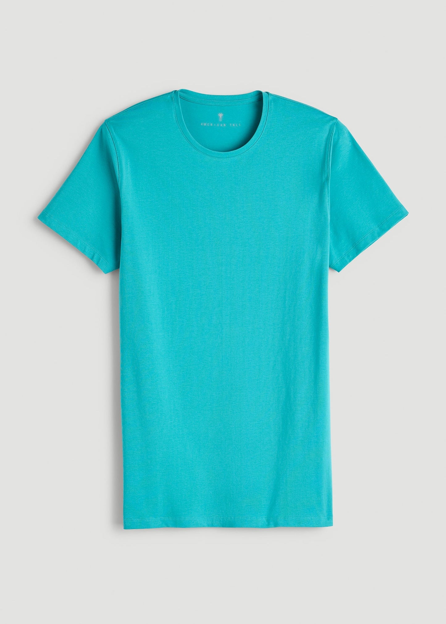 American Tall Men The Essential Modern Fit Crewneck Tee for Tall Men in Baltic Turquoise