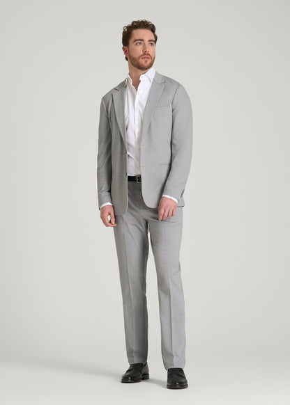 American Tall Men Flex Tech Suit Jacket for Tall Men in Ice Grey Nailhead