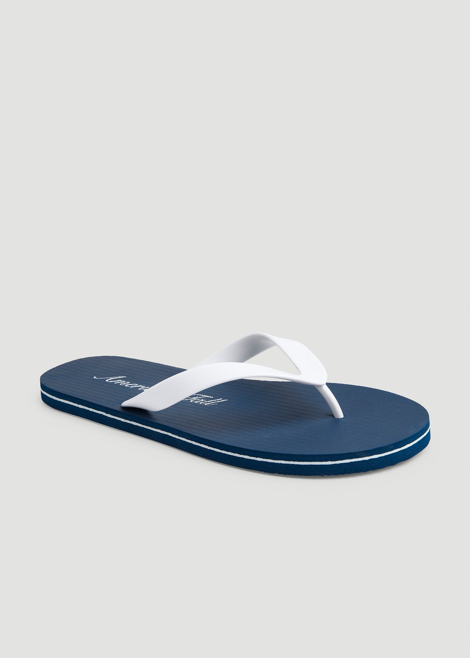American Tall Men Men's Flip-Flop in Navy Blue/White