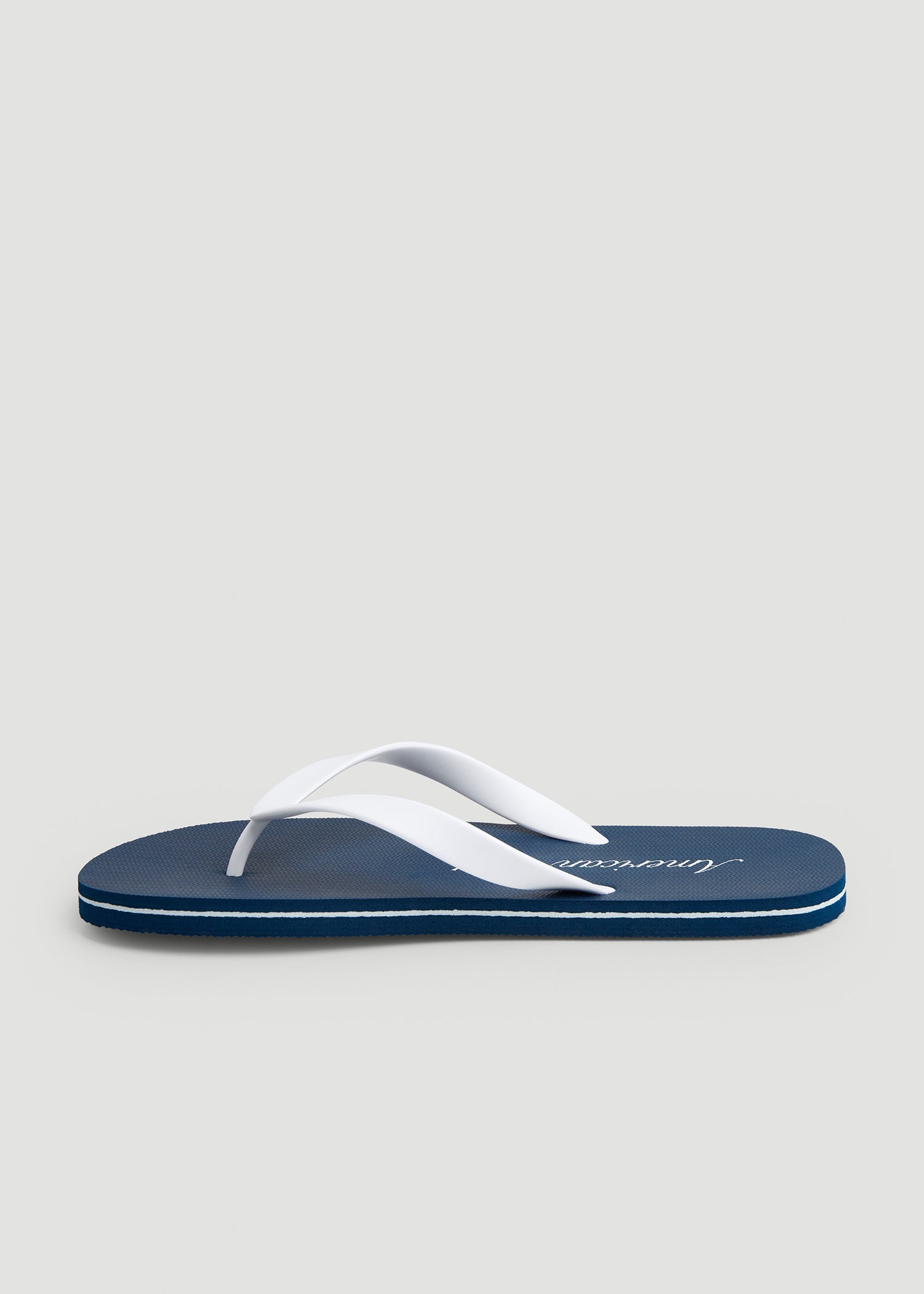 American Tall Men Men's Flip-Flop in Navy Blue/White
