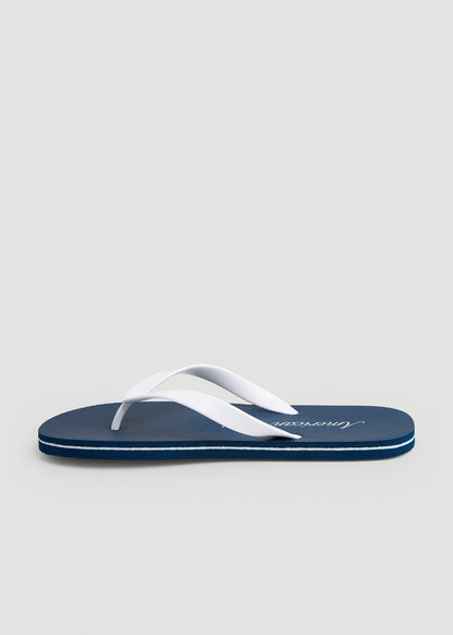 American Tall Men Men's Flip-Flop in Navy Blue/White