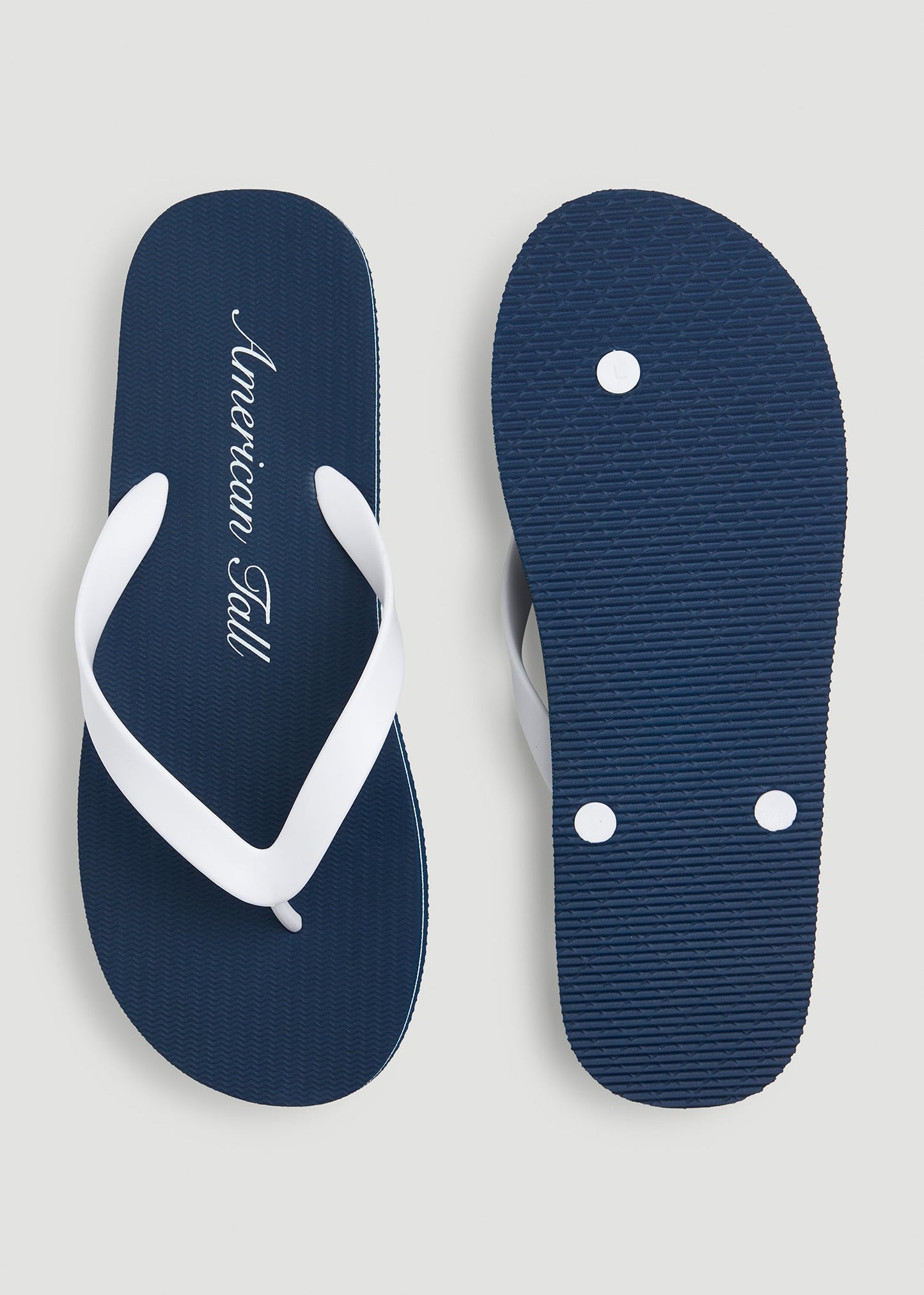 American Tall Men Men's Flip-Flop in Navy Blue/White