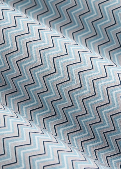 American Tall Men Short Sleeve Shirt for Tall Men in Ice Blue Abstract Stripe