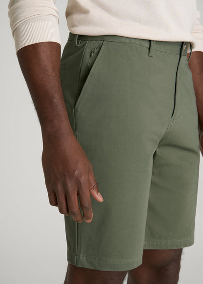 American Tall Men Stretch Commuter Chino Short for Tall Men in Olive