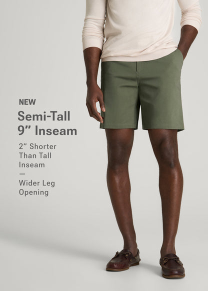 American Tall Men Stretch Commuter Chino Short for Tall Men in Olive