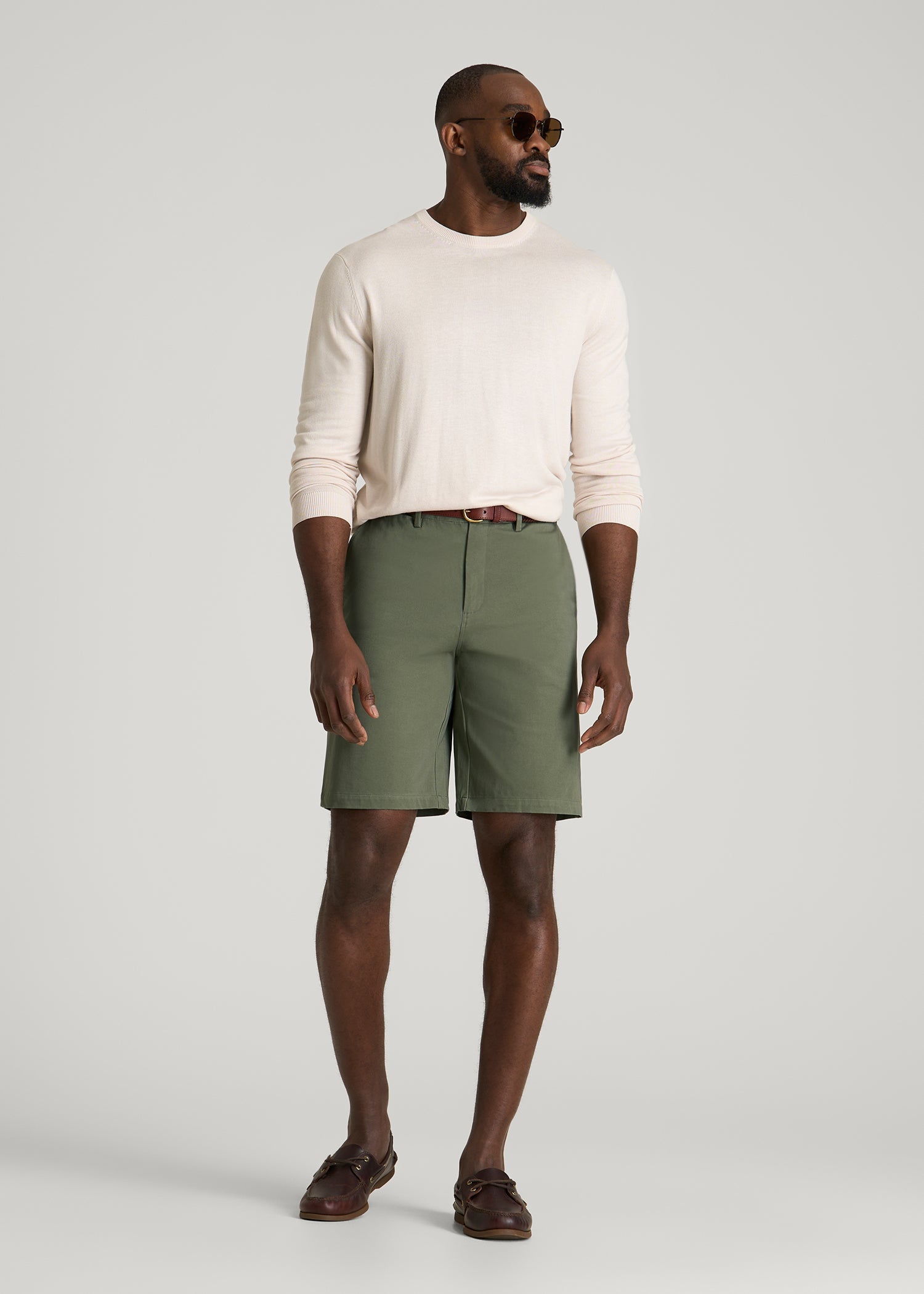 American Tall Men Stretch Commuter Chino Short for Tall Men in Olive