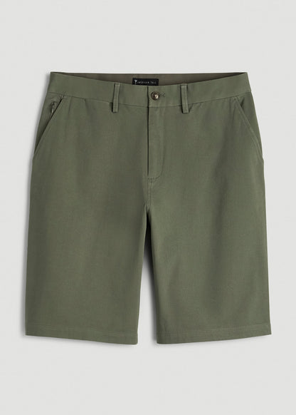American Tall Men Stretch Commuter Chino Short for Tall Men in Olive