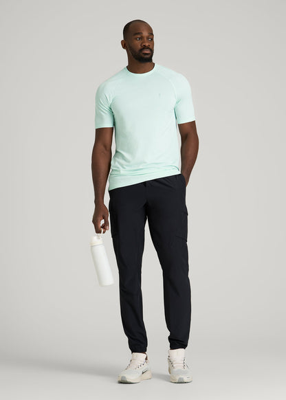 American Tall Men Vented Training Top for Tall Men in Opal Blue