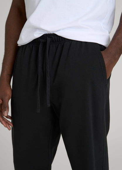 American Tall Men Everyday French Terry Straight Leg Sweatpants for Tall Men in Black