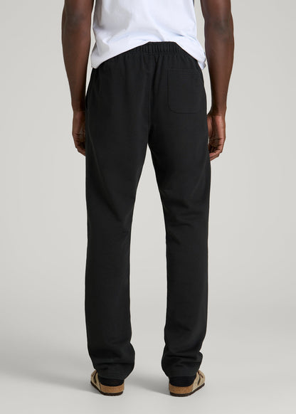 American Tall Men Everyday French Terry Straight Leg Sweatpants for Tall Men in Black