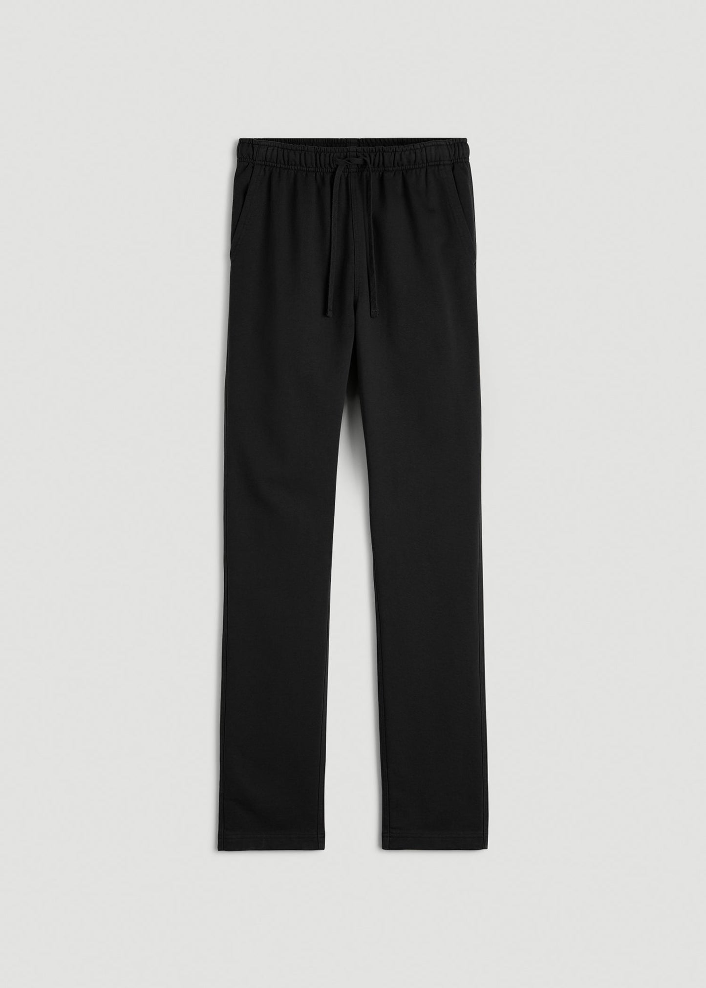 American Tall Men Everyday French Terry Straight Leg Sweatpants for Tall Men in Black