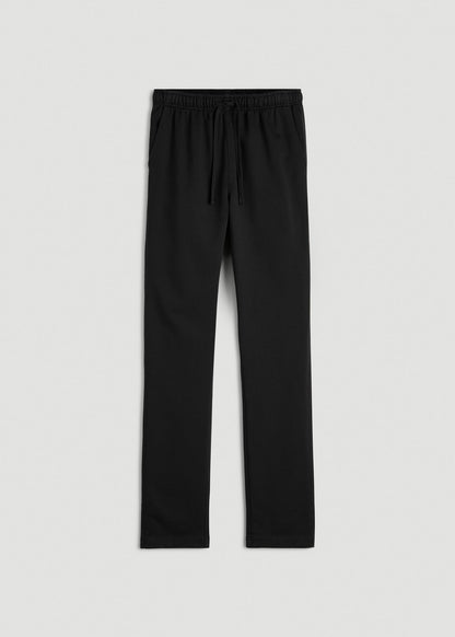 American Tall Men Everyday French Terry Straight Leg Sweatpants for Tall Men in Black