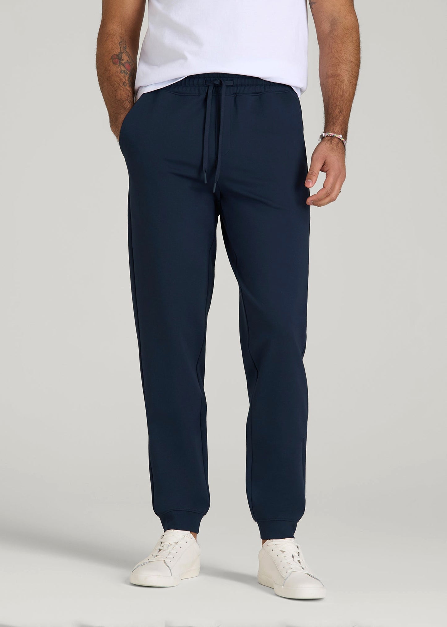 American Tall Men Soft Flex Ponte Jogger for Tall Men in Navy