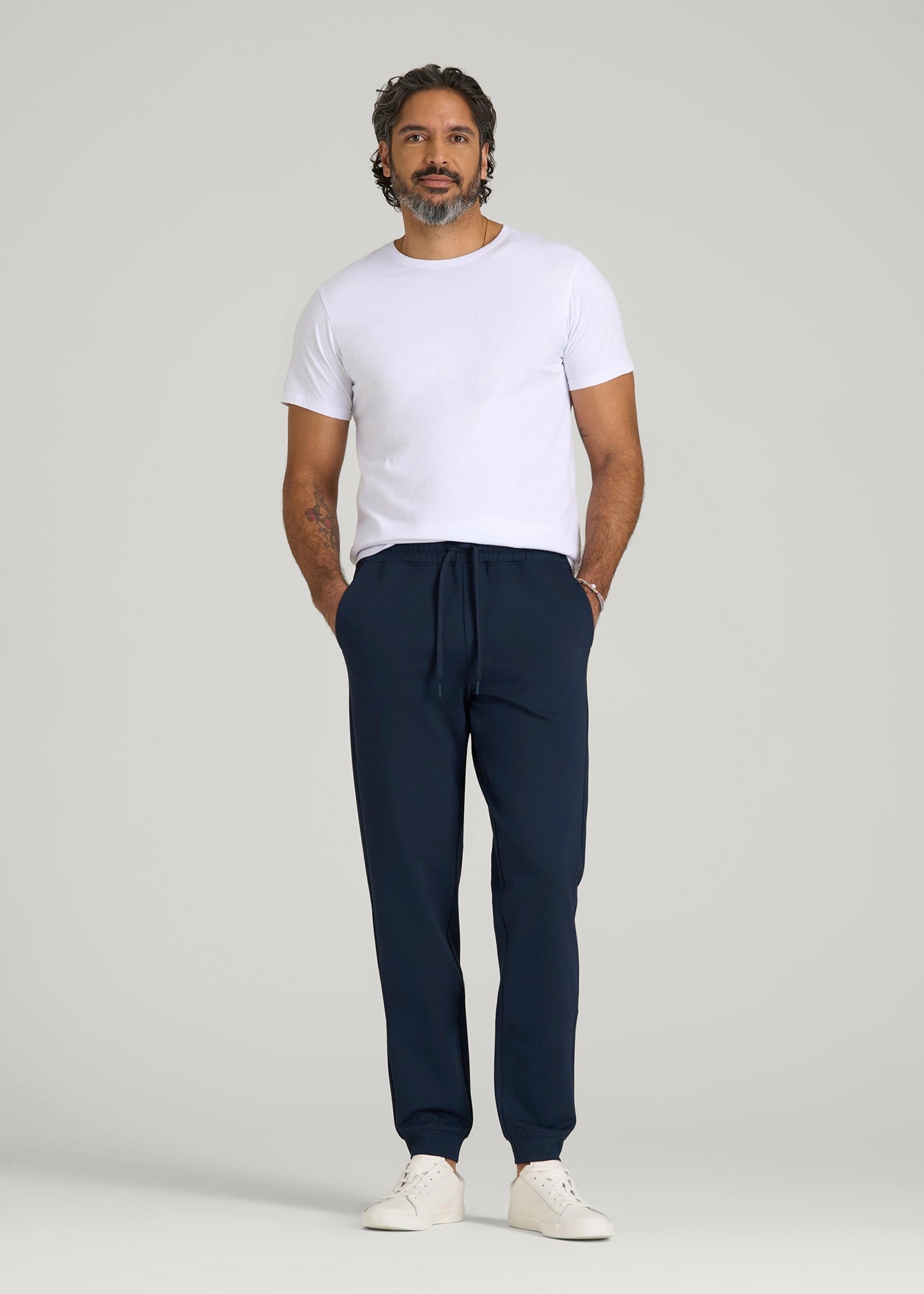 American Tall Men Soft Flex Ponte Jogger for Tall Men in Navy