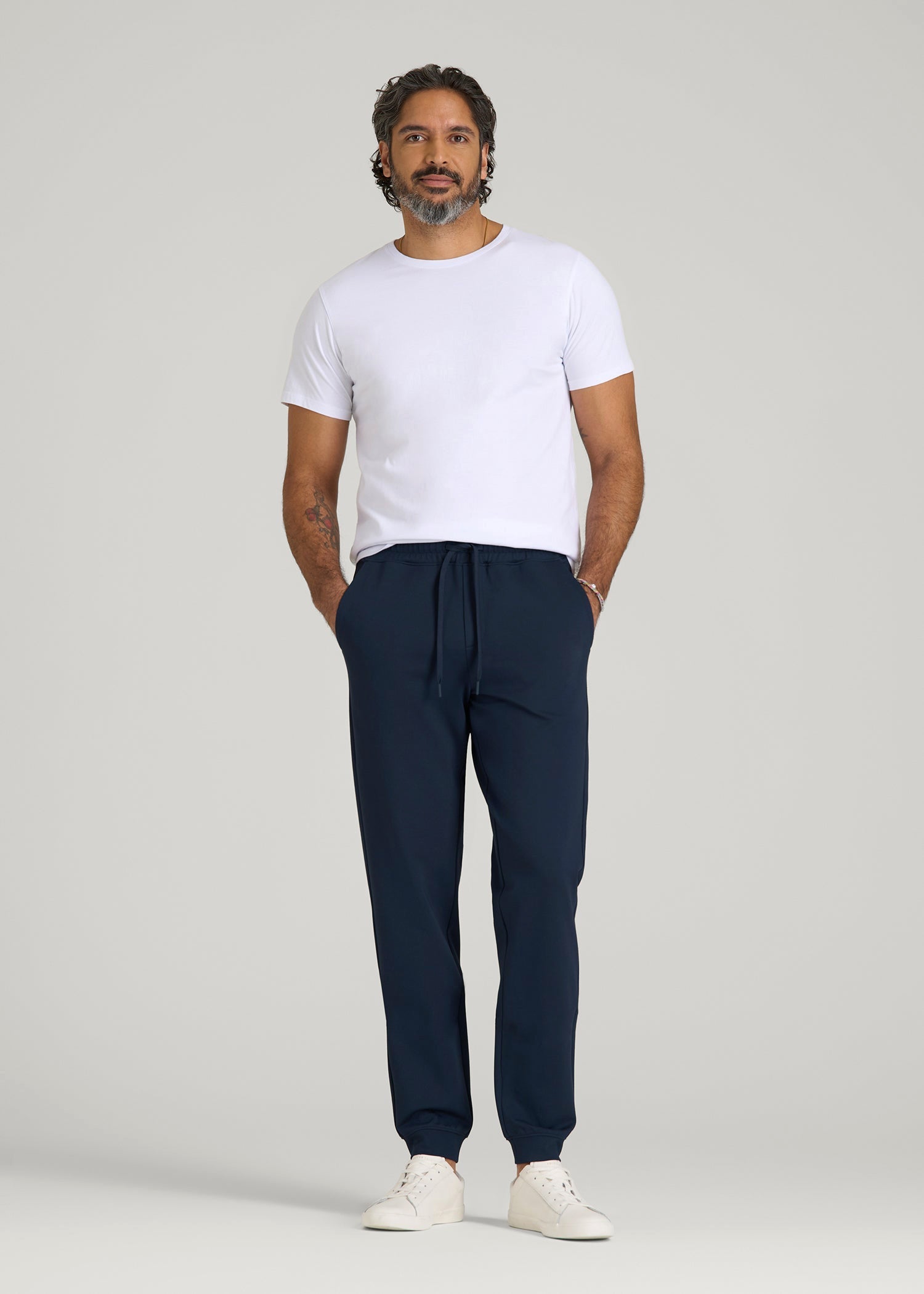 American Tall Men Soft Flex Ponte Jogger for Tall Men in Navy