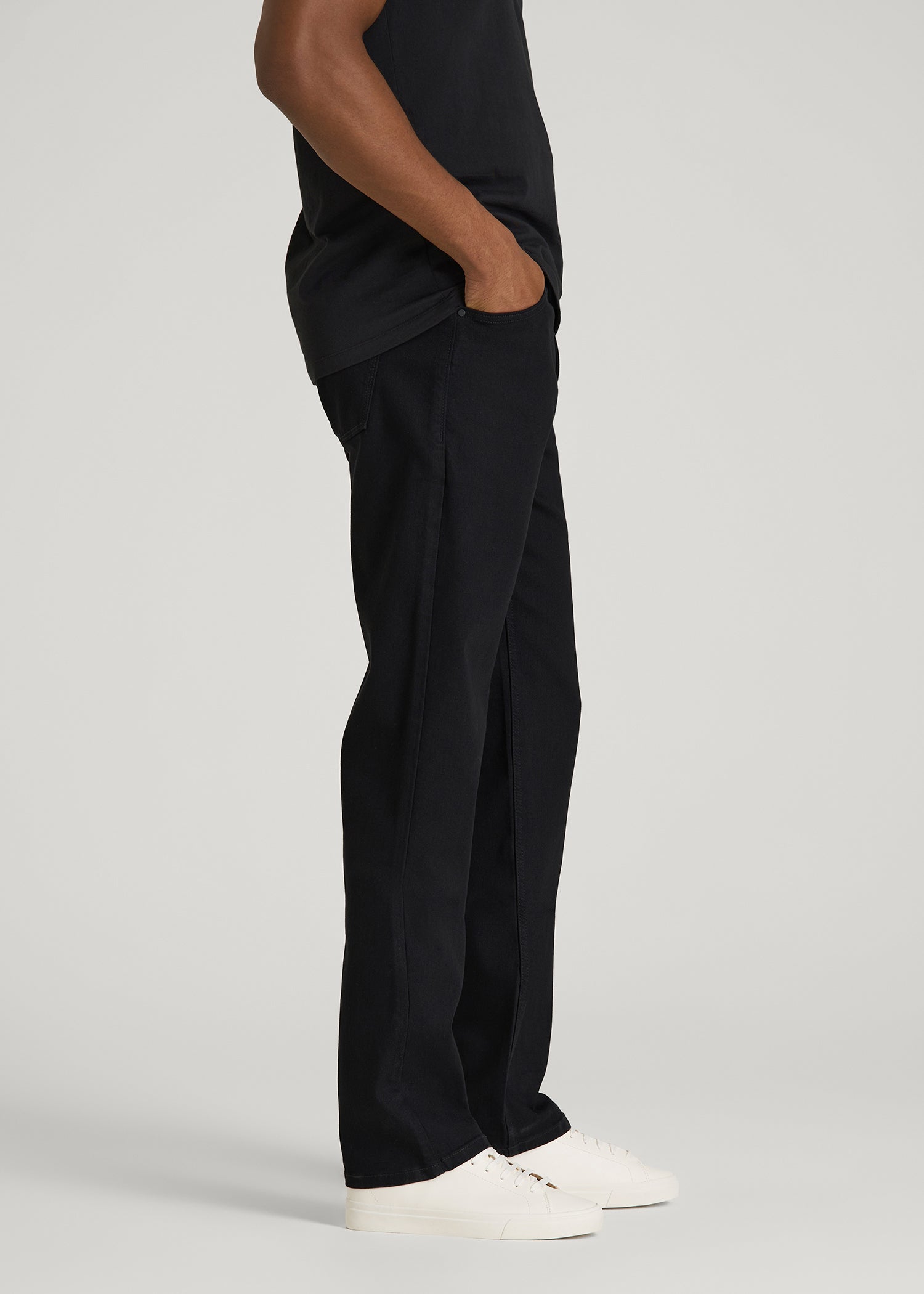 American Tall Men J1 STRAIGHT LEG Jeans for Tall Men in Optimum Black