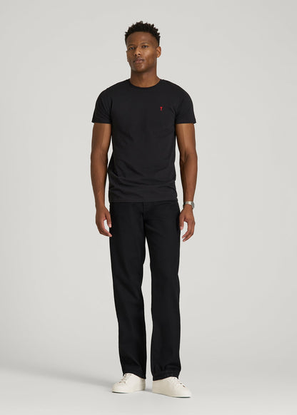 American Tall Men J1 STRAIGHT LEG Jeans for Tall Men in Optimum Black