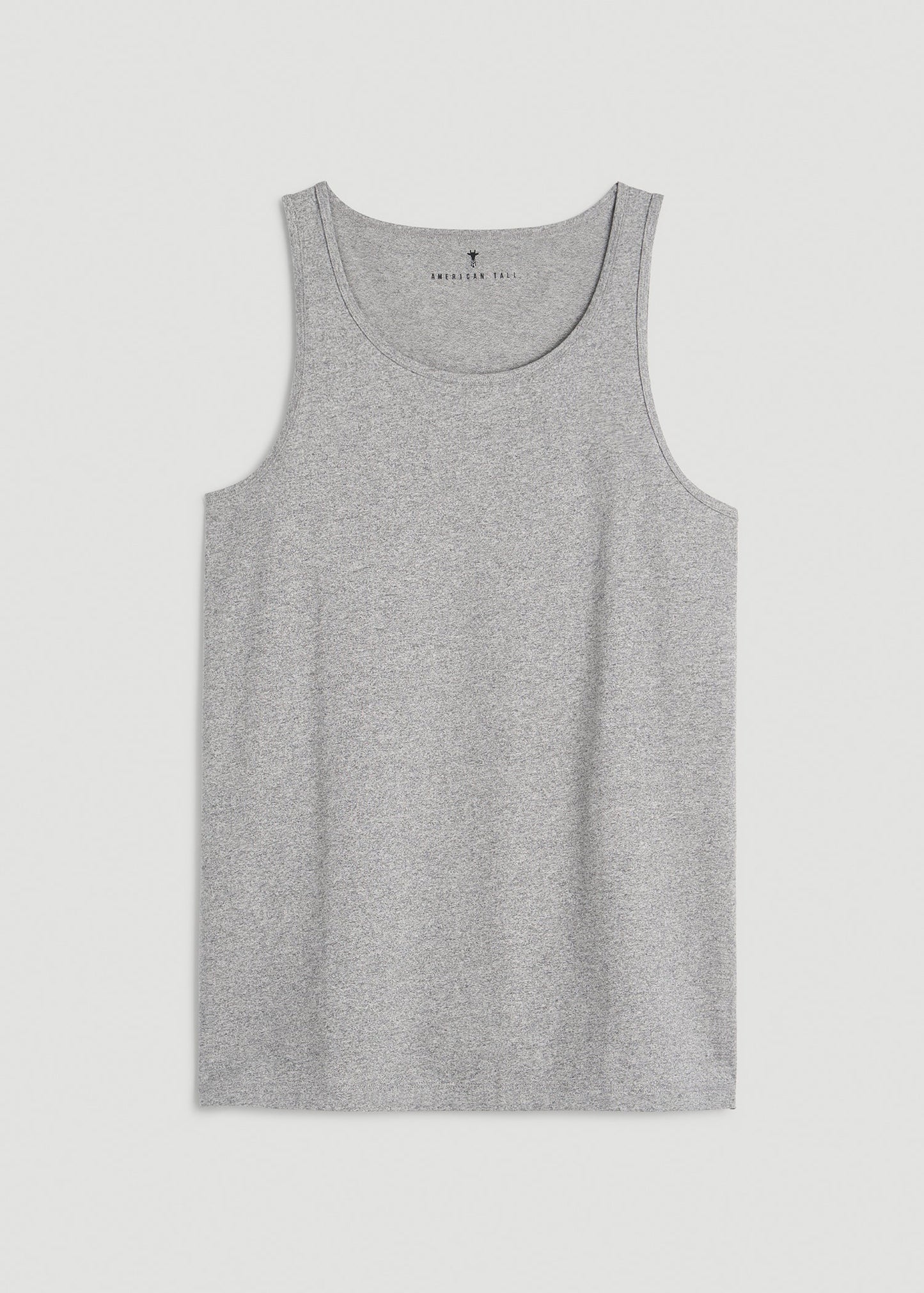 American Tall Men Core Cotton Tank for Tall Men in Heathered Grey