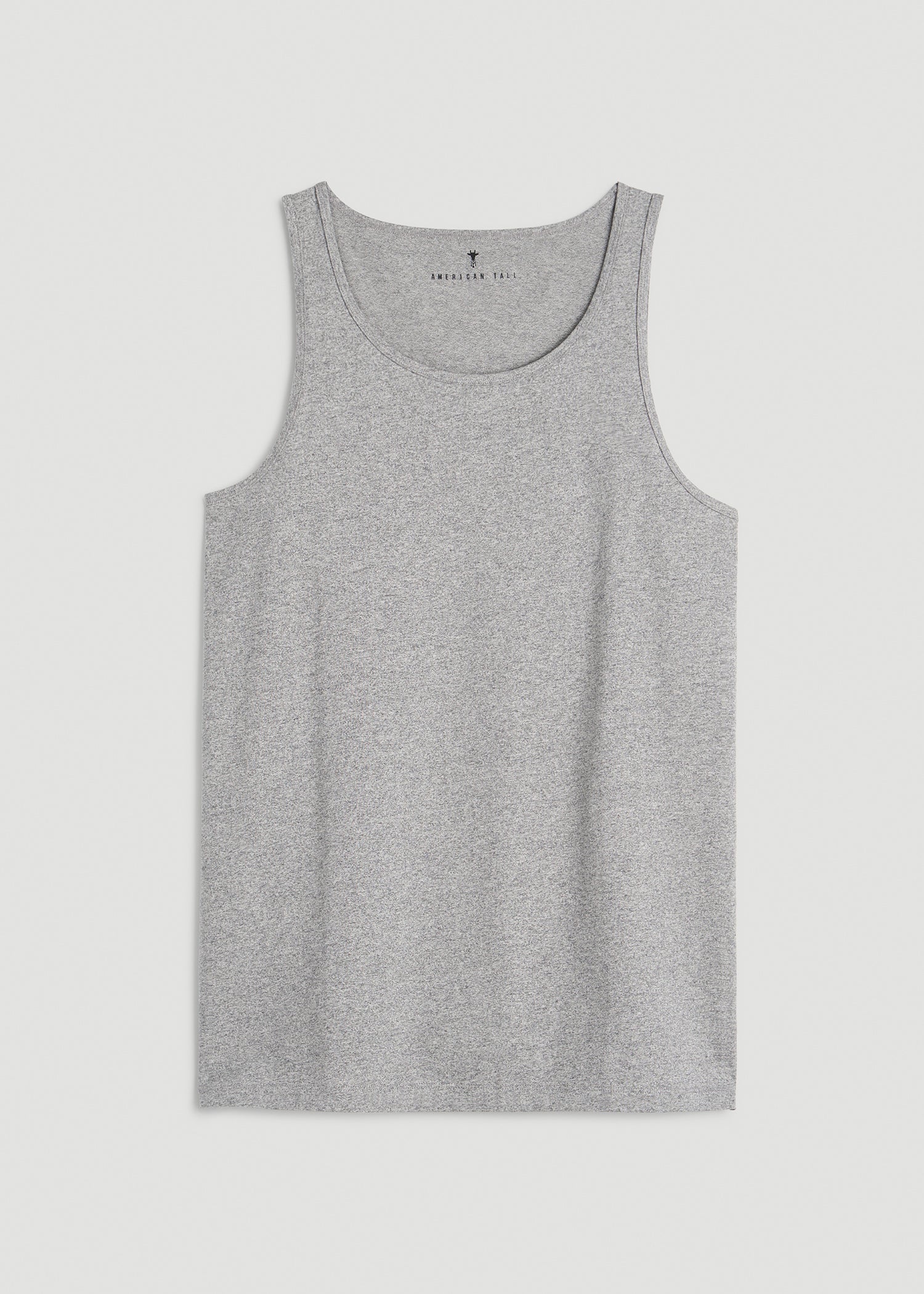 American Tall Men Core Cotton Tank for Tall Men in Heathered Grey