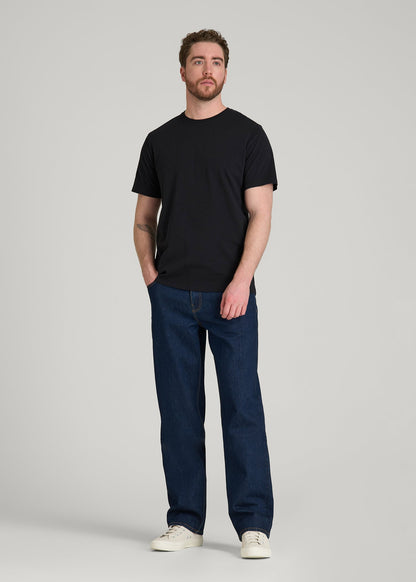 American Tall Men Core Cotton Crewneck Tee for Tall Men in Black