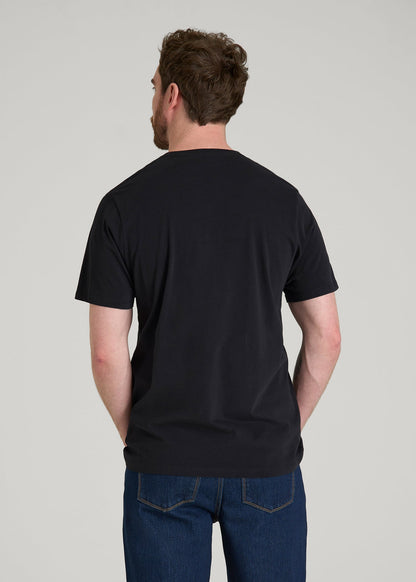 American Tall Men Core Cotton Crewneck Tee for Tall Men in Black
