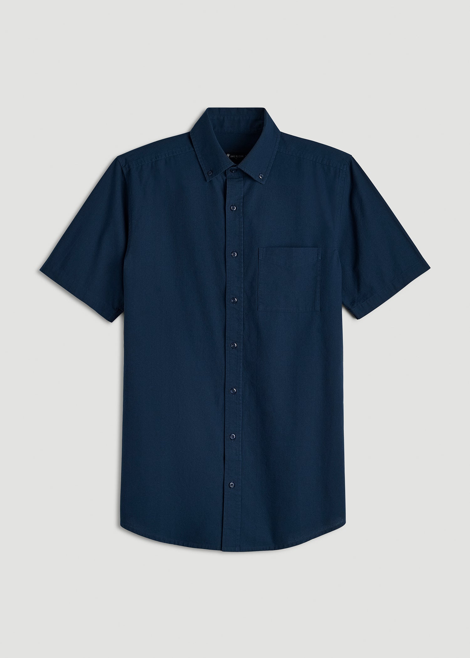 American Tall Men Short Sleeve Shirt for Tall Men in Navy Blue