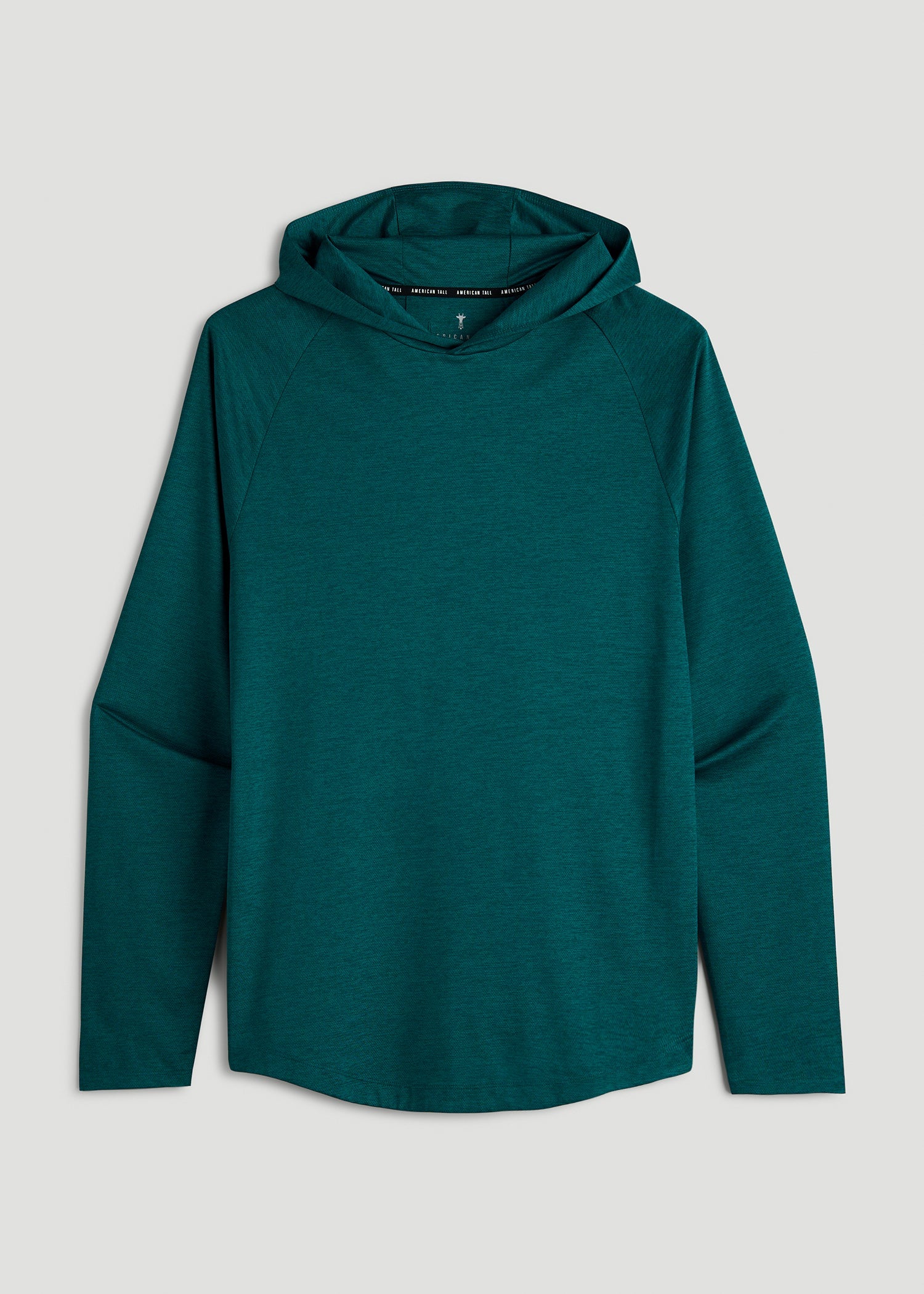 American Tall Men A.T. Performance Training Hoodie for Tall Men in Deep Teal Space Dye