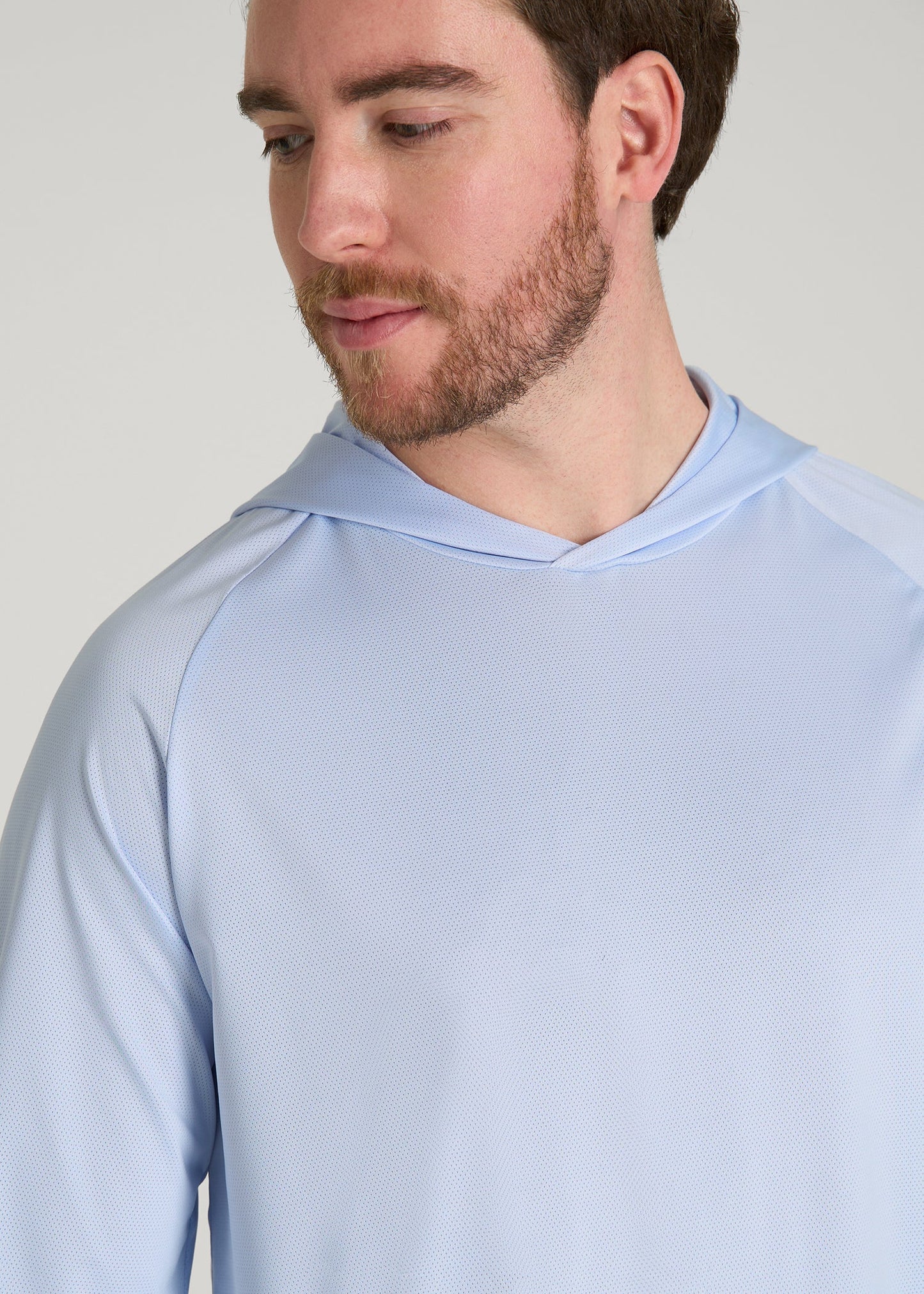 American Tall Men A.T. Performance Training Hoodie for Tall Men in Airy Blue