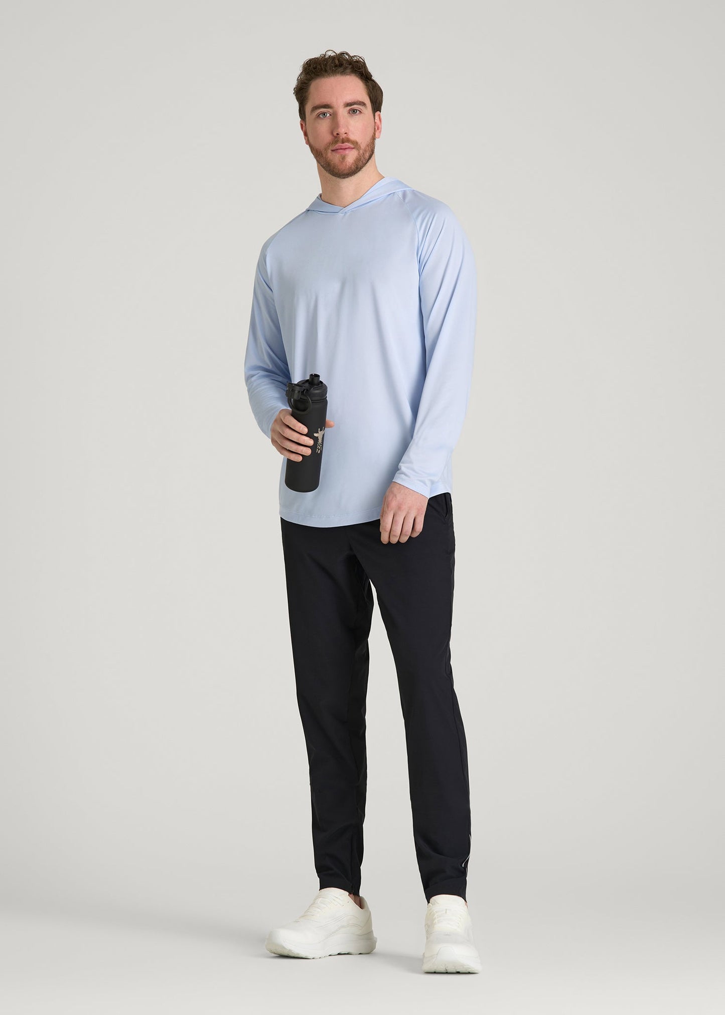 American Tall Men A.T. Performance Training Hoodie for Tall Men in Airy Blue