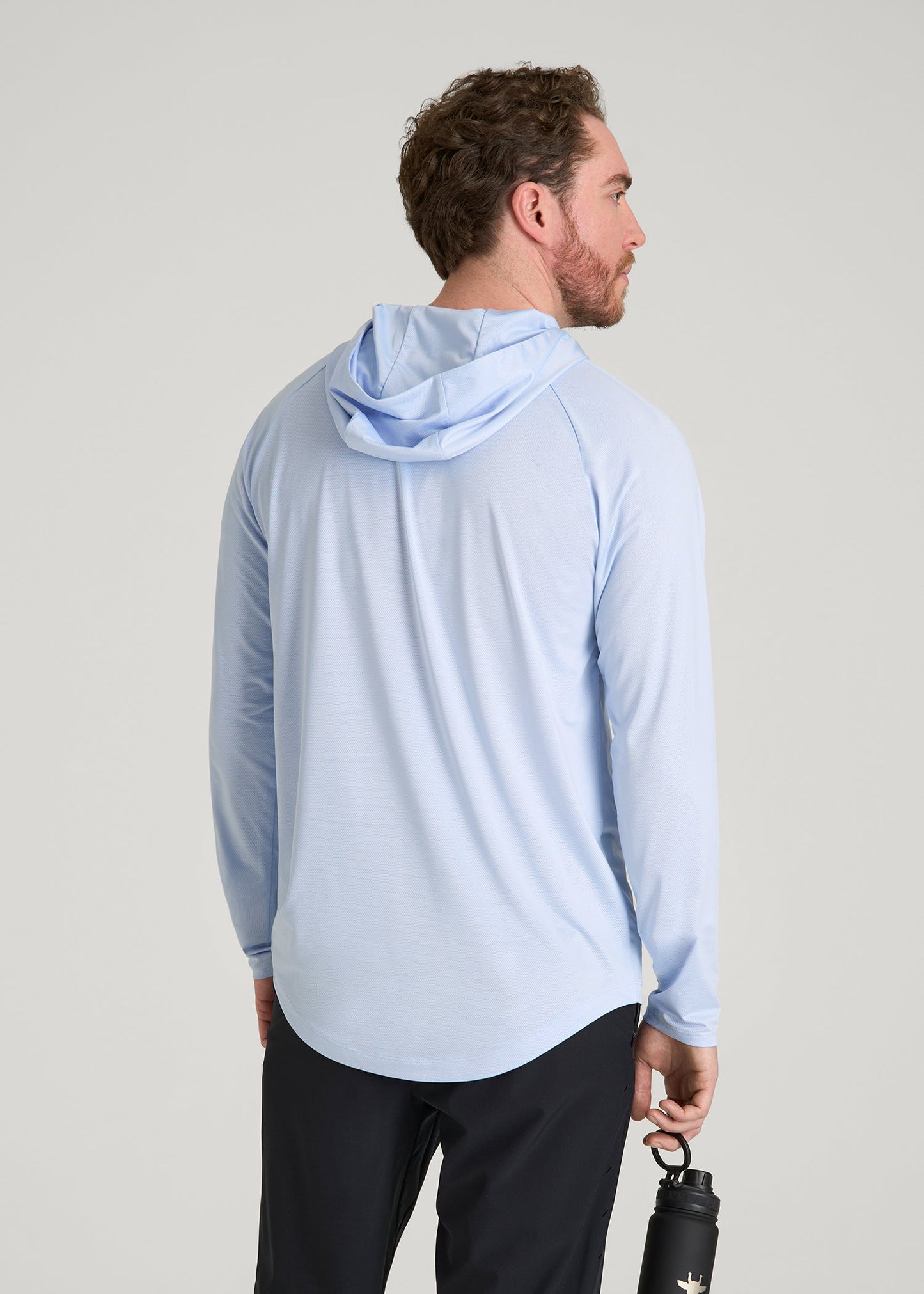 American Tall Men A.T. Performance Training Hoodie for Tall Men in Airy Blue