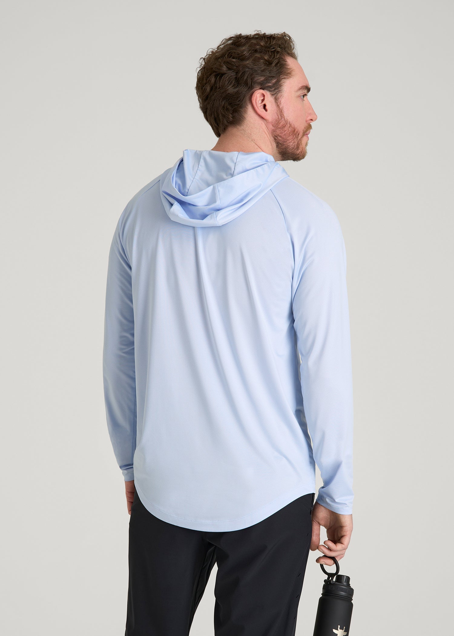American Tall Men A.T. Performance Training Hoodie for Tall Men in Airy Blue