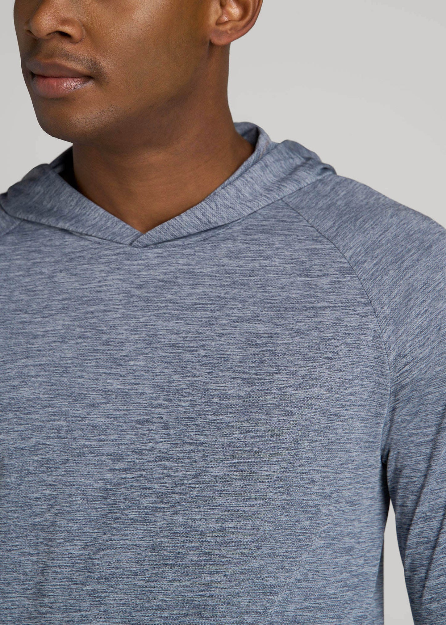 American Tall Men A.T. Performance Training Hoodie for Tall Men in Navy Space Dye