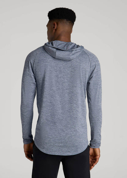 American Tall Men A.T. Performance Training Hoodie for Tall Men in Navy Space Dye