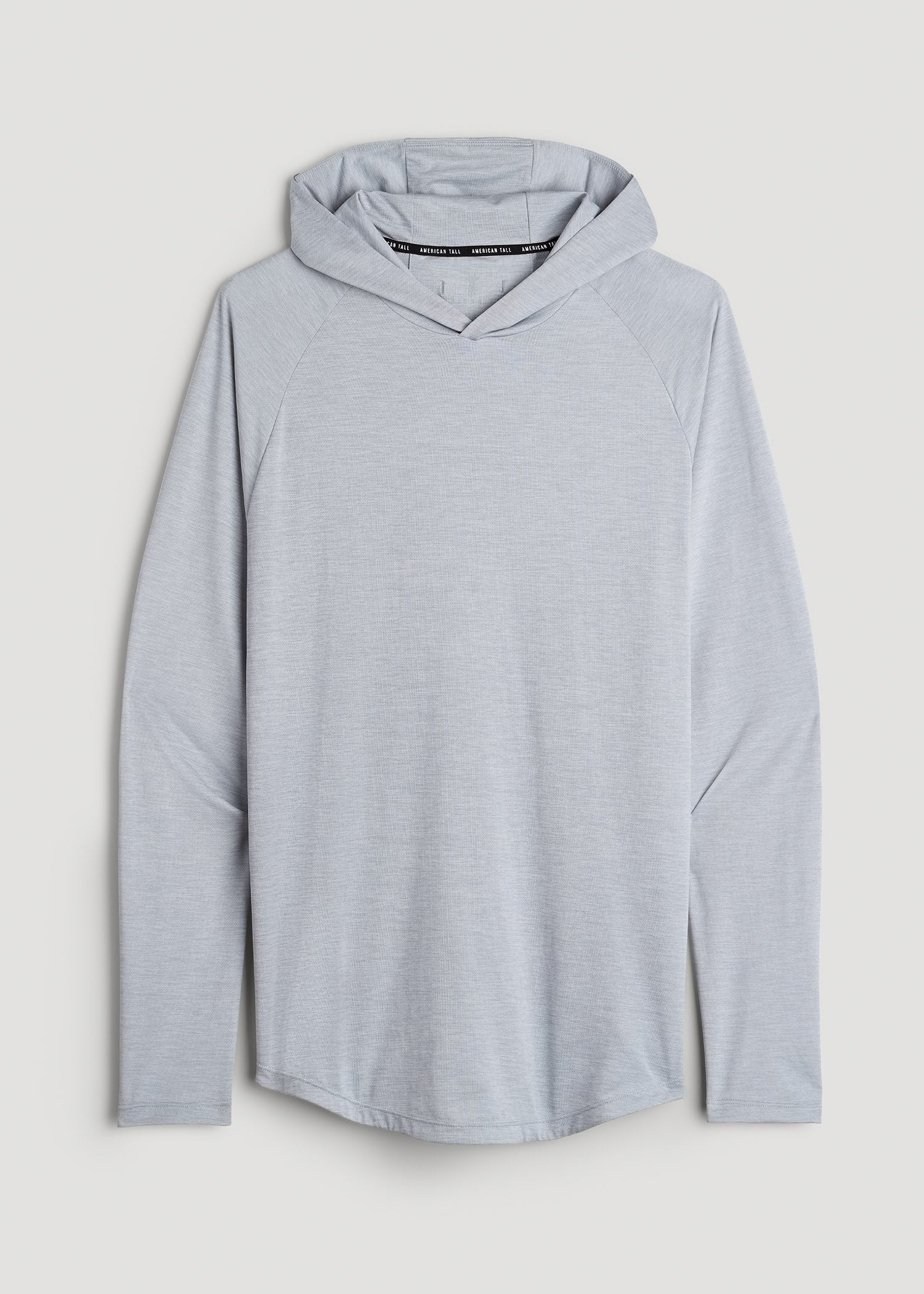American Tall Men A.T. Performance Training Hoodie for Tall Men in Light Silver