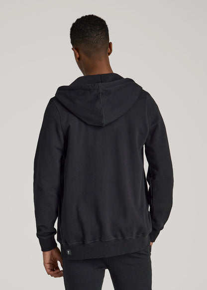 American Tall Men Wearever 2.0 French Terry Full-Zip Hoodie for Tall Men in Black