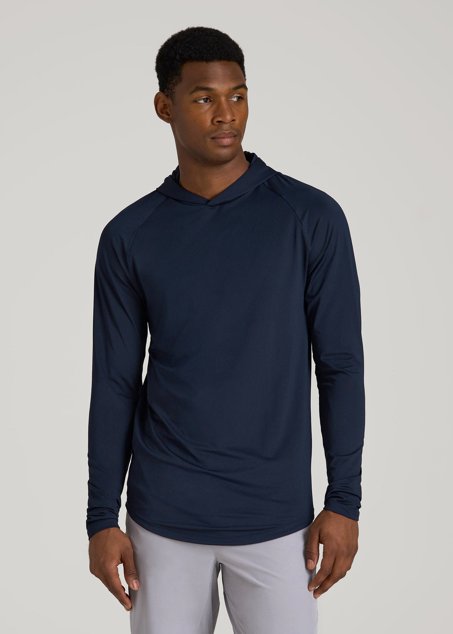 American Tall Men A.T. Performance Training Hoodie for Tall Men in Evening Blue