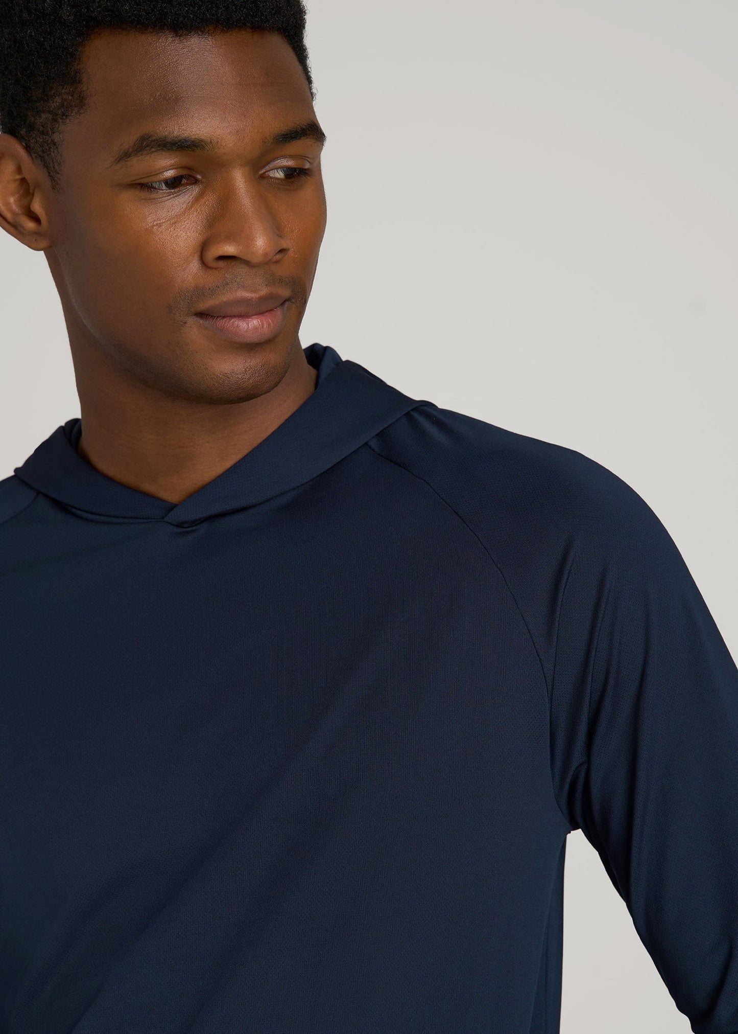 American Tall Men A.T. Performance Training Hoodie for Tall Men in Evening Blue