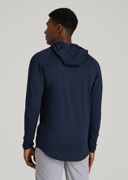 American Tall Men A.T. Performance Training Hoodie for Tall Men in Evening Blue