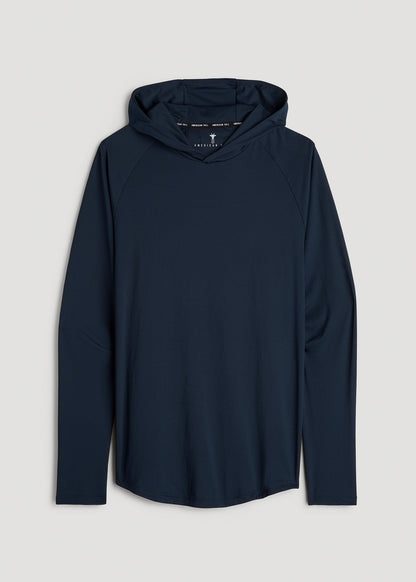 American Tall Men A.T. Performance Training Hoodie for Tall Men in Evening Blue