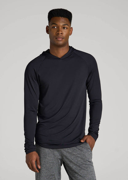 American Tall Men A.T. Performance Training Hoodie for Tall Men in Black