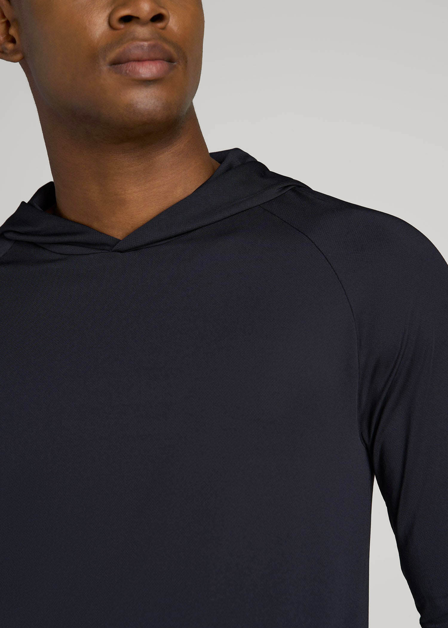 American Tall Men A.T. Performance Training Hoodie for Tall Men in Black