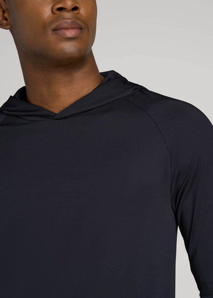 American Tall Men A.T. Performance Training Hoodie for Tall Men in Black