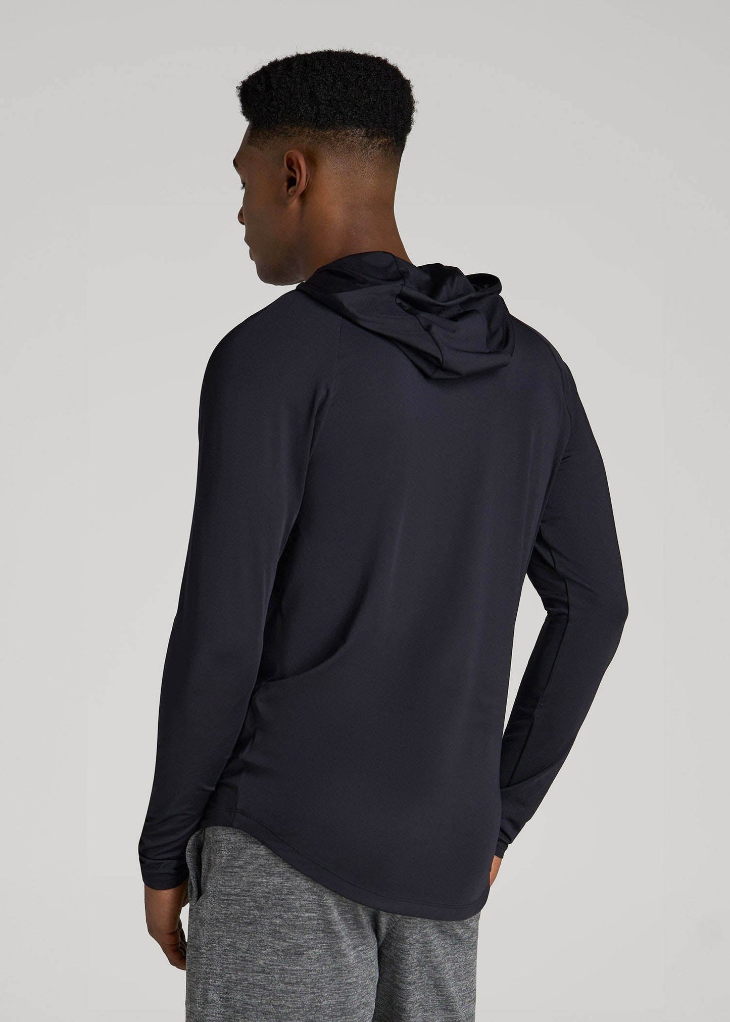 American Tall Men A.T. Performance Training Hoodie for Tall Men in Black